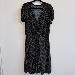 Adrianna Papell Ruched Retro Rockabilly Dress - Small